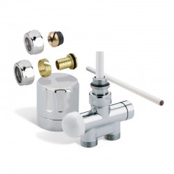 Kit raccordement monotube avec entraxe 50mm chrome manuel