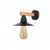 NDRD Applique Murale Phil 1 x E27 Noir/Bois