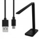 Lampe de Bureau 7W CCT Noire USB QI