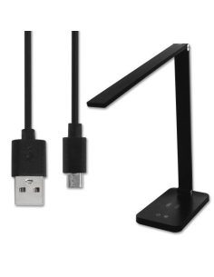 Lampe de Bureau 7W CCT Noire USB QI 2