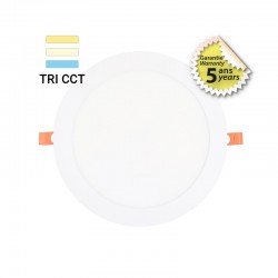 Plafonnier LED DIM BLANC Ø 225 18W ROND CCT 5Ans Garantie