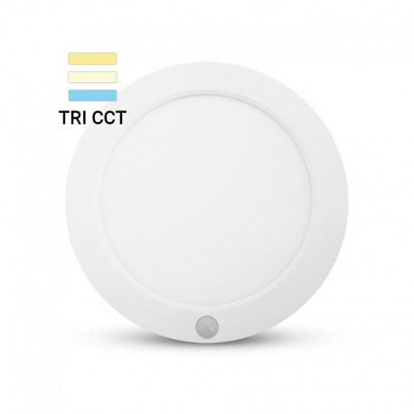 Plafonnier LED Blanc Ø 230 Rond 18 Watt CCT + Détecteur IR