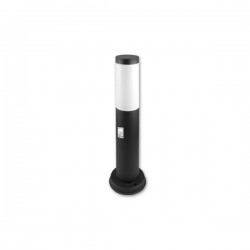 Potelet Cylindrique E27 Noir IP44 65cm + détecteur IR