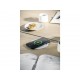Boîte Extension Bureau Encastrée Rond Ø145 Noir 4 prises + 2 USB + 2RJ45 + induction 5W
