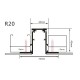 Rail Magnétique Semi-encastré 2M - R20