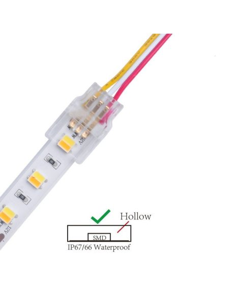 Connecteur CLIPO Câble-Bande 10/12mm 3 Pins IP67
