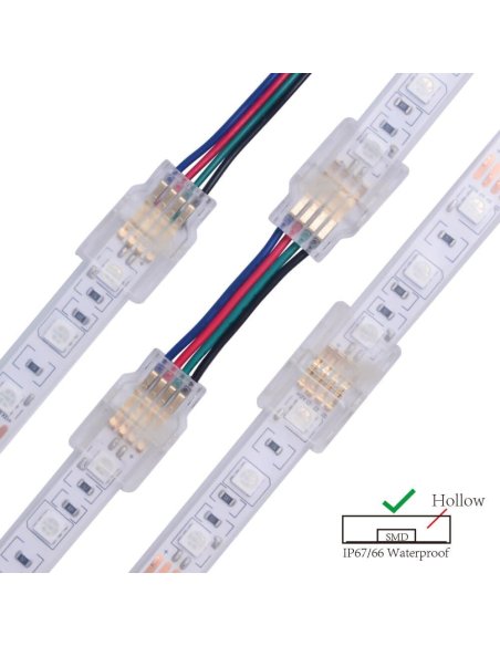 Connecteur CLIPO Câble-Bande 10/12mm 4 Pins IP67