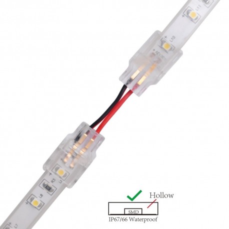 Connecteur CLIPO Câble Liaison 150mm Bande-Bande 8/10mm 2 Pins IP67