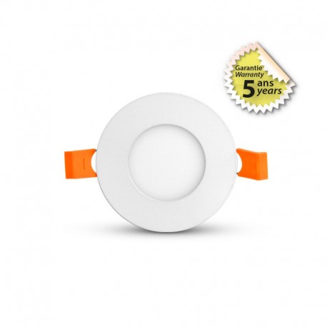 Plafonnier LED BLANC Ø 90 ROND 3 Watt 4000°K Garantie 5 Ans