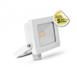 Projecteur LED Blanc - Plat - 10 WATT, 3000K°, IP65 sans câble 5Ans