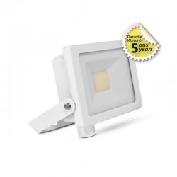 Projecteur LED Blanc - Plat - 20 WATT, 3000K°, IP65 sans câble 5Ans