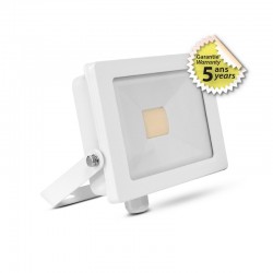 Projecteur LED Blanc - Plat - 30 WATT, 3000K°, IP65 sans câble 5Ans