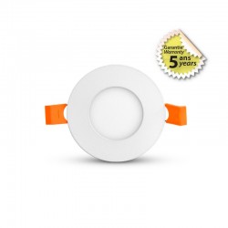 Plafonnier LED BLANC Ø 90 ROND 3 Watt 3000°K Garantie 5 Ans