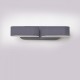 Applique murale LED 2 x 6W double Orientable - IP54 - Noir - 3000°K