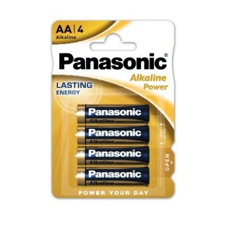 4 Piles Alcaines Panasonic AA LR06 1,5V (Blister)