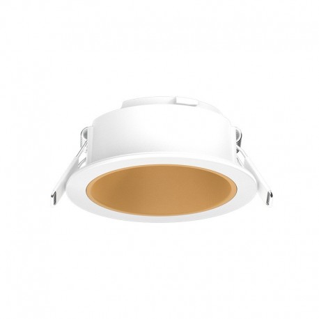 Collerette Basse Luminance Rond/Rond Blanc/Doré Pour Spot ÉCLAT II