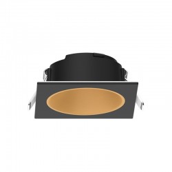 Collerette Basse Luminance Carrée/Rond Noir/Doré Pour Spot ÉCLAT II