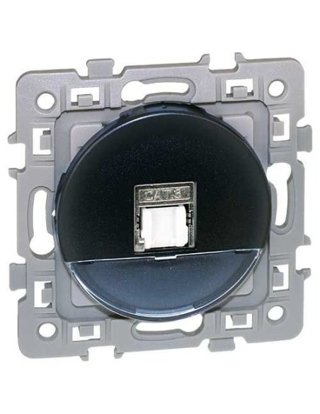 SQUARE RJ 45 CAT6 grade TEL+INF UTP ANTHRA