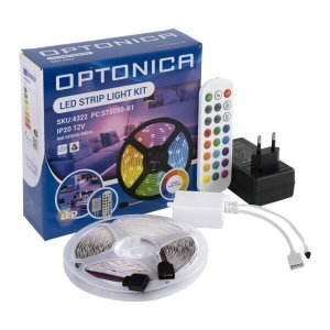 KIT BANDE LED RGB IP20 5M 60 LEDS/M 4.2W/M + Alimentation + Télécommande + Contrôleur