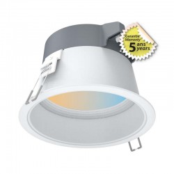 Downlight LED CCT Blanc Rond Basse Luminance Ø175mm 20W Garantie 5 Ans