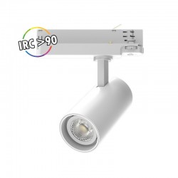 Spot LED sur Rail Blanc 25W 3000K 2750 LM IRC90