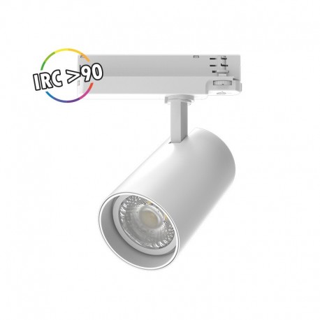 Spot LED sur Rail Blanc 35W 4000K 3850 LM IRC90