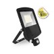 Projecteur LED Noir - Plat - 70 WATT, 3000°K, IP65 + Détecteur Garantie 5 Ans