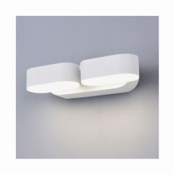 Applique murale LED 2 x 6W double Orientable - IP54 - Blanc - 4000°K