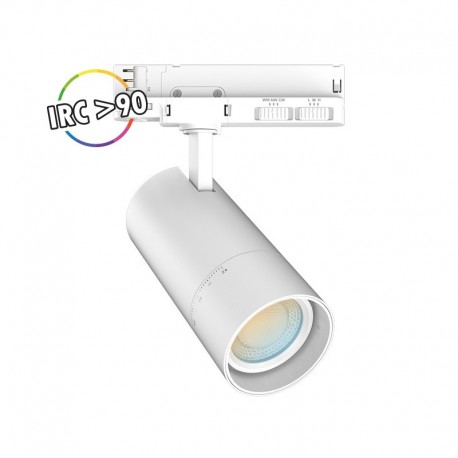 Spot LED sur Rail Blanc 10/15/20W CCT Angle ajustable