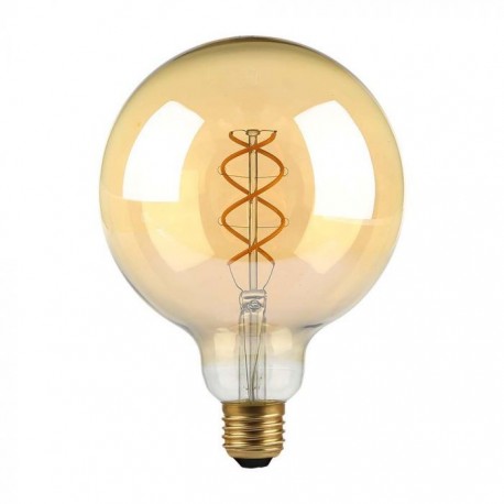 Ampoule LED Bulb G125 E27 - Golden- Filament Courbe 5W 1800°K