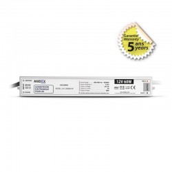 Alimentation LED 12V DC - 60W IP67 Garantie 5 Ans