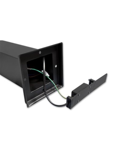 Potelet Carré E27 Noir IP44 45cm