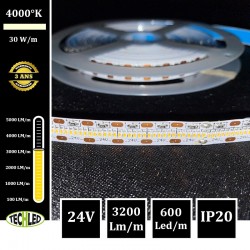 NDRD Bande LED 2110 600Led/m 30W/m 10mm 24V IP20 4000°K IRC+90