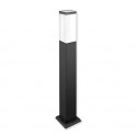 Potelet Carré E27 Noir IP44 65cm