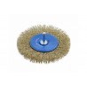 Brosse circulaire tige 100 mm, fil laiton 0,3 mm