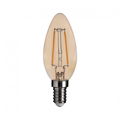 Ampoule LED COB Filament E14 Flamme Golden 2W 2700°K Blister