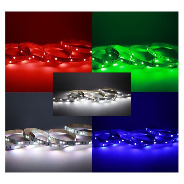 BANDE LED RGB+W 5M 60 LED/M 9W/m 24V IP20