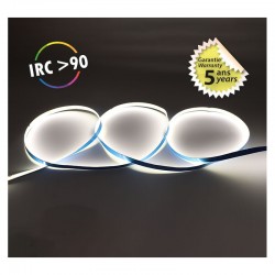 Bande LED COB 320Led/m 9W/m 8mm 24V IP20 4000°K Garantie 5 Ans