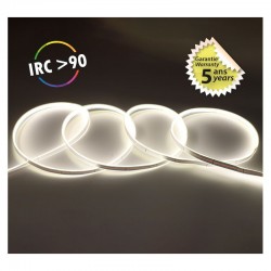 Bande LED COB 320Led/m 9W/m 10mm 24V IP65 4000°K Garantie 5 Ans