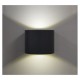 Applique murale LED Rond Noir 6W 3000°K IP54