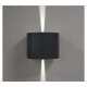 Applique murale LED Rond Noir 6W 3000°K IP54