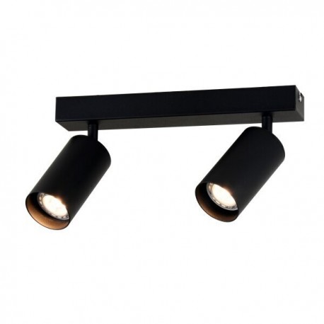 Support de Spot Orientable GU10 x 2 Noir