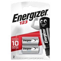 Piles 3V CR123 x 2 Energizer