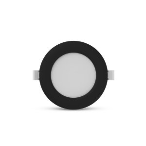 Collerette Ronde Noire Plate Pour Downlight CYNIUS 15W