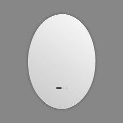 Miroir LED Tactile 21W CCT Ovale 50x70cm Anti-Buée Eclairage Indirect