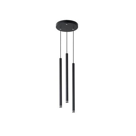 Suspension ronde G9 x 3 Noire