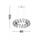 Suspension 45W 3000°K Ø60cm NOVALUCE ZINIA 