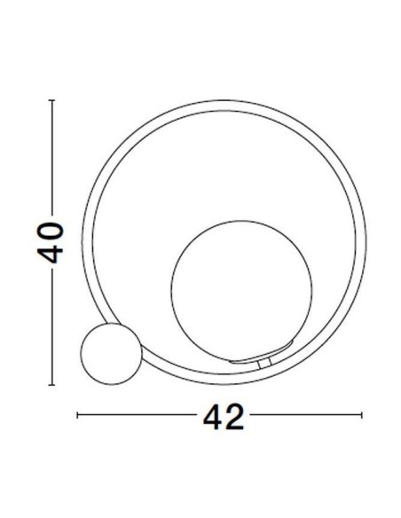 Lampe de table Verre Brossée E14 Or/Noir NOVALUCE NESO 