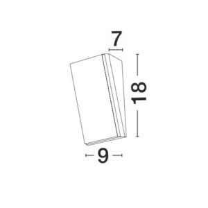 Applique Murale Blanc 12W 3000°K IP65 NOVALUCE KEEN 