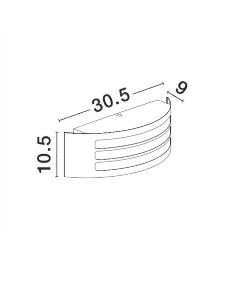 Applique Murale Aluminium 1 x E27 IP44 NOVALUCE ZENITH 